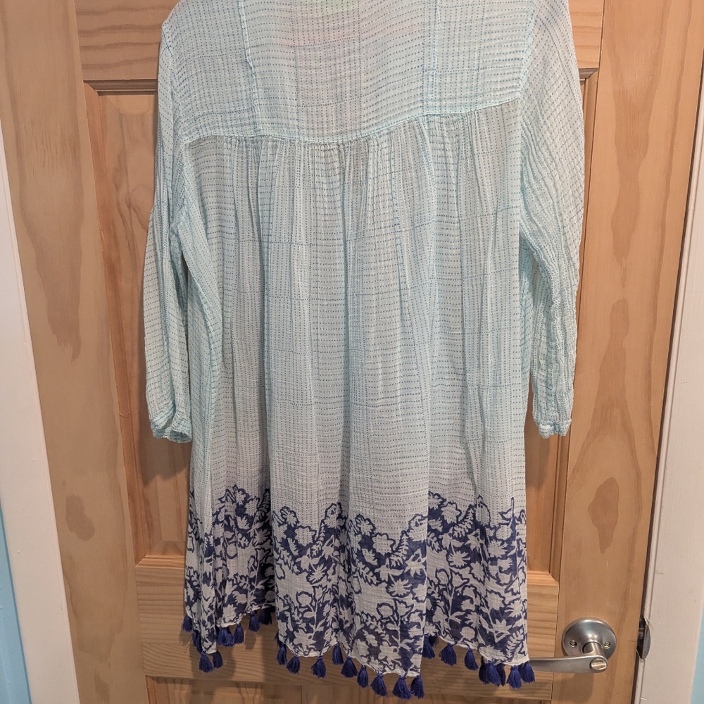 Roberta Roller Rabbit Light Blue Patterned Tunic - image 4